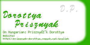 dorottya prisznyak business card